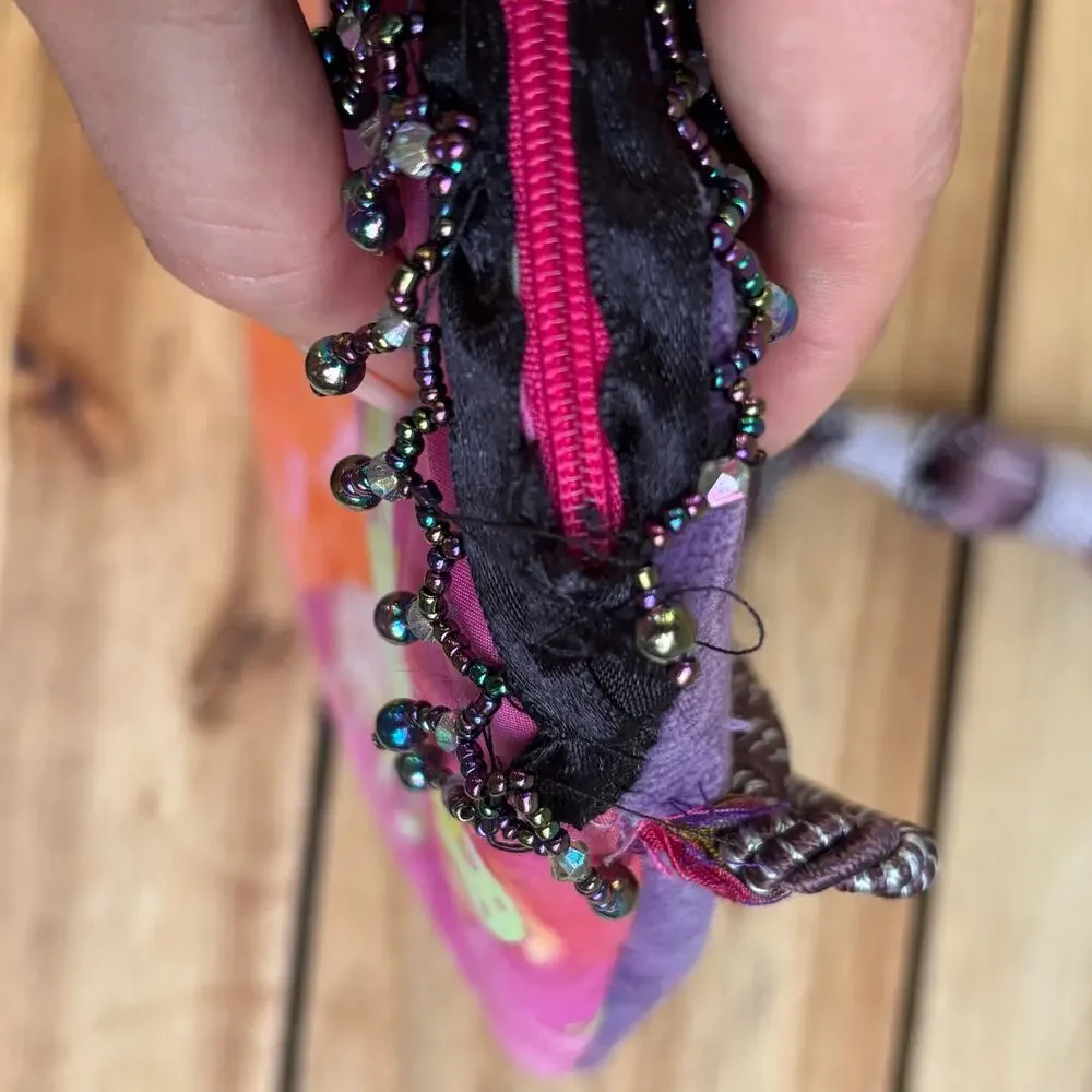 Dolores‎ Reiman Y2K Handmade Beaded Butterfly Purse | Boho Art Bag